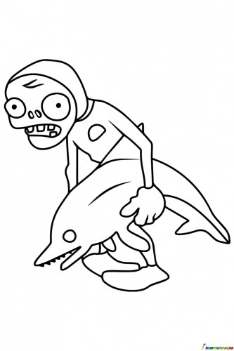 Зомби наездник на дельфине